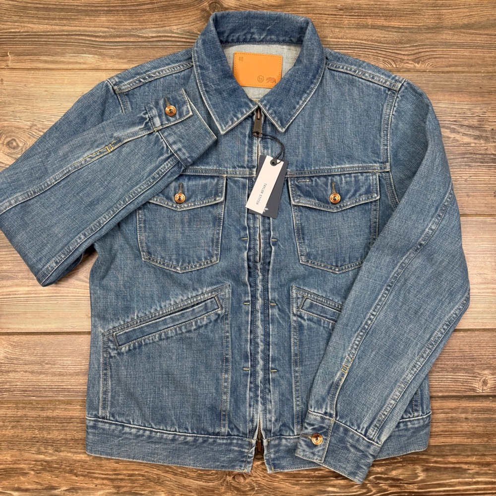 Taylor Stitch Mens 40 MEDIUM The Roper Jacket Vintage Wash Organic Selvedge NEW